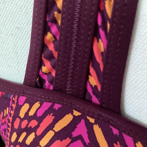 Athleta Aztec Print Cinch-Side Tankini Swim Top - Picture 5 of 9